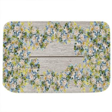 Imagem de Tapete de banheiro de flor OKJHFD, tapete de banho durável macio antiderrapante, tapetes para banheiro de sala de estar e chuveiro.(19.6x31.4in)