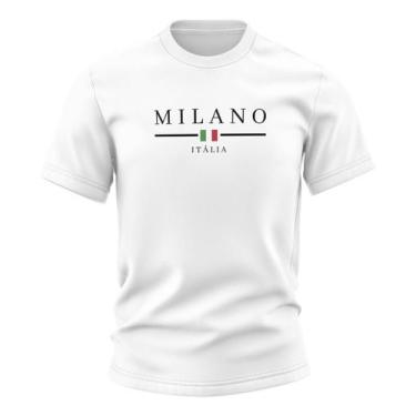 Imagem de Camiseta Camisa Itália País Branco Algodão Premium Estampada - Espaço 