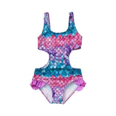 Imagem de Maiô 1 peça para meninas de 3 a 12 anos, roupas de praia, nova chegada