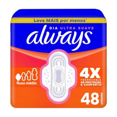 Imagem de Always Absorvente Dia Ultra Suave com Abas Fluxo Médio, 48 Unidades