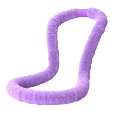 Imagem de Generic Aro de ginástica com mola macia e peso, design acolchoado e confortável para a cintura, portátil, para exercícios abdominais em casa ou no ginásio, Roxo 2.5kg