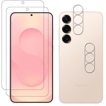 Imagem de HKKAIS Protetor de tela fosco antirreflexo para Samsung Galaxy S26 Plus filme antiimpressão digital de vidro temperado, pacote com 2 unidades com protetor de lente de câmera