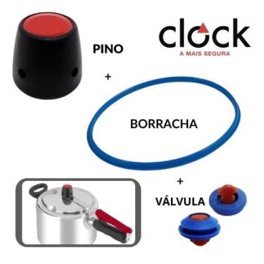 Imagem de Kit Borracha Panela De Pressão 4,5L E Válvula De Segurança E Peso - A 