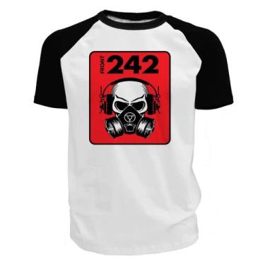 Imagem de Camiseta masculina malha 100% algodão DASANTIGAS estampa Front 242 em 