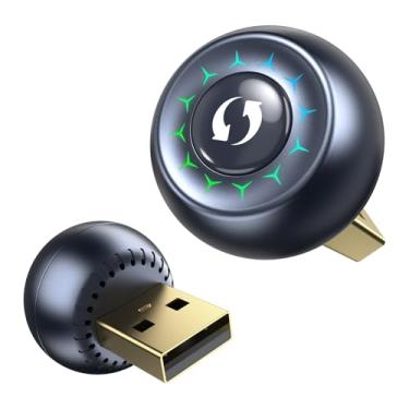 Imagem de Adaptador automotivo sem fio CarPlay e Android, ligação rápida e estável, sem latência, fácil configuração em carros com fio 2016+, compatível com iOS 10+ e Android 11+, USB A/C azul