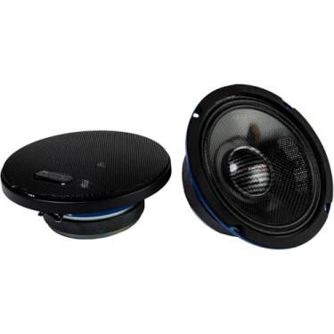 Imagem de American Bass Alto-falantes de médio alcance da série Godfather de 16,5 cm, par de alto-falantes médios de 800 W máx. / 400 W RMS de 6,5 polegadas com cone de fibra de carbono, 4 Ohm, sensibilidade de