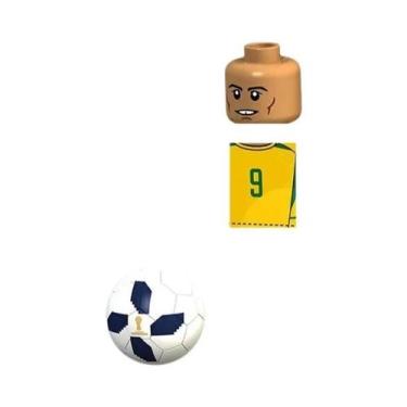 Imagem de Modelo De Brinquedo De Blocos De Construção Mini De Jogadores De Futeb