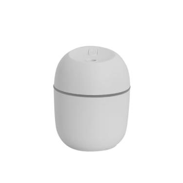 Imagem de Mini Umidificador Ultrassônico USB - Difusor Aromatizador Portátil Egg com LED, Ideal para Escritório, Quarto e Ambientes Pequenos (Branco,2 peça)
