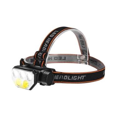 Imagem de Lanterna De Cabeça LED Recarregável De Alto Lúmen, 5 LEDs, À Prova D'á