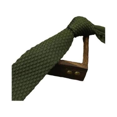 Imagem de Gravata Masculina De Tricô Colorida Com Gradiente, Fina E Clássica - D