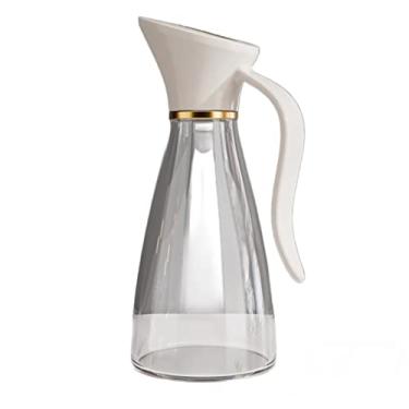 Imagem de Garrafas de óleo de cozinha garrafa de óleo e vinagre dispensador de garrafa de óleo de vidro transparente garrafa dispensadora de azeite lecythus(B)