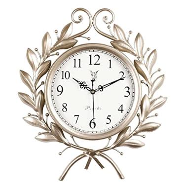 Imagem de Relógio de parede de quartzo moderno capa de vidro metal prata e silencioso sem tique-taque decorativo interno, cozinha, sala de estar, escritório