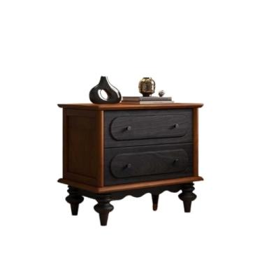 Imagem de Mesa de cabeceira de madeira maciça para sofá, mesa de cabeceira para armazenamento, casa, quarto, mesa de cabeceira pequena (1)