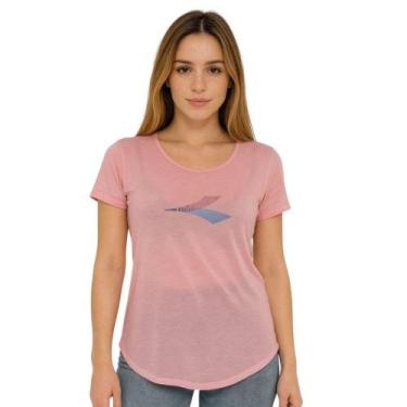 Imagem de Camiseta Diadora Big Logo Movimento Feminina - Rosa G, Rosa, G