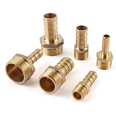 Imagem de Encaixe de tubo de latão 4 mm, 6 mm, 8 mm, 10 mm, 12 mm, cauda de farpa de mangueira 1/8 quot; 1/4 quot; 1/2 quot; 3/8 quot; adaptador de acoplador de cobre para junta de conector macho BSP 1 peça