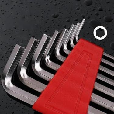 Imagem de Conjunto de 8 chaves Allen, chave hexagonal em forma de L, conjuntos de chaves portáteis para bicicleta, reparo de eletrodomésticos, equipamento mecânico (imperial)