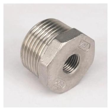 Imagem de Adaptador redutor de bucha redutora de aço inoxidável 304 fêmea BSP de 2,5 cm BSP macho para 1/10.2 cm