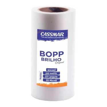 Imagem de Bopp Brilho Para Laminação A4 Ofício 23cmx250m Cassmar 01un