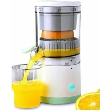 Imagem de Máquina de suco cítrico recarregável – Espremedor portátil com USB e escova de limpeza para laranja, limão, toranja