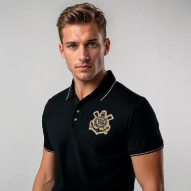 Imagem de Camisa Polo Corinthians Ouro Masculina-Masculino