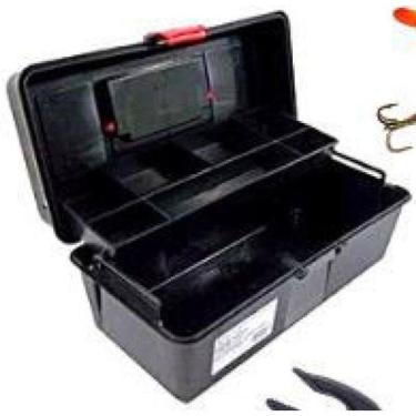 Imagem de Tralha De Pesca Completo Caixa Acessórios 1 Vara Molinete