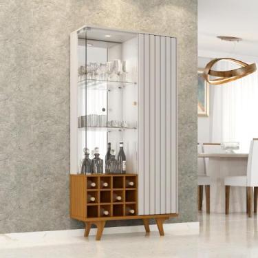 Imagem de Cristaleira Elba com LED, Vidro e Soft Close Sala de Jantar - BECHARA,