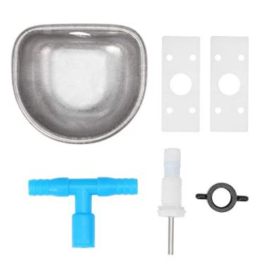 Imagem de Zerodis Bebedor Automático de Aço Inoxidável para Coelho, Tigela de Mamilo, água Com Conector T, 5 Peças, Acessório de Fazenda, Dispensador de água Animal (Camiseta pequena de peça única em aço)