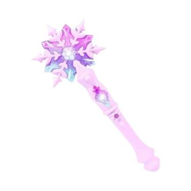 Imagem de Varinha De Elsa Princesa Frozen Com Som E Luz, Brinquedo De Cosplay Pa