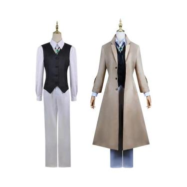 Imagem de Dazai Osamu Bungo Stray Dogs Anime Cosplay Traje Jaqueta Casaco Hallow