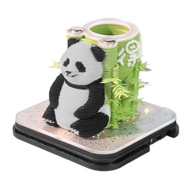 Imagem de Calendário 2026, calendário panda 2026 com escultura em papel, iluminado, rastreador de hábitos de mesa, para adultos, trabalho, casa, quarto, sala de estar, professor, mesa de cabeceira, estudantes