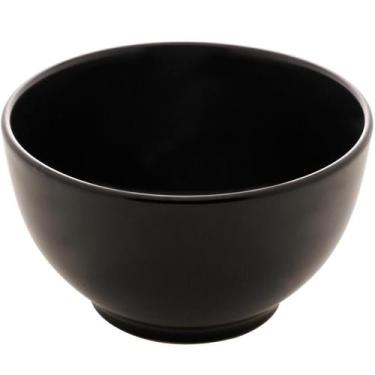 Imagem de Bowl Lyor Preto Cerâmica 680ml Cronus Cumbuca Tigela Saladas Caldos So