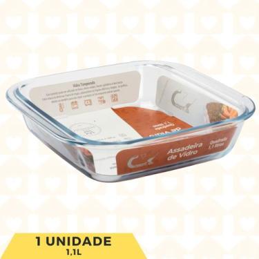 Imagem de Conjunto Assadeira Vidro Resistente 1,1L Forma Retangular 1Un  - CasaV