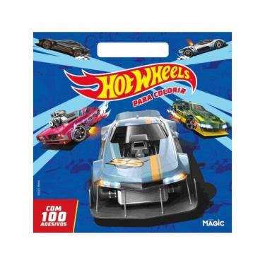 Imagem de Hot Wheels - Colorir Com Alça E 100 Adesivos
