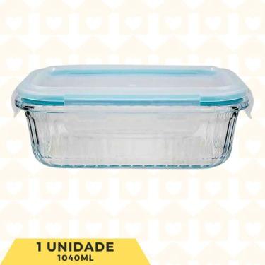 Imagem de Jogo Potes Hermetico 1040ML Rantagular Canelado Marmita 1Un - Belo Vid