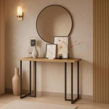 Imagem de Aparador Buffet Industrial Mali 1.20m Hall de Entrada Decoração Pé de 