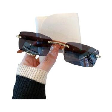 Imagem de Óculos De Sol Unissex De Luxo Com Padrão De Madeira UV400 KAMMPT Sem A