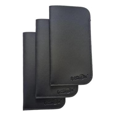 Imagem de Kit 3 Porta Óculos Capa Case Estojo material sintético Capinha Celular
