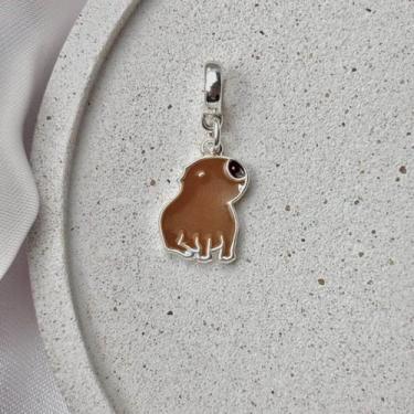 Imagem de Berloque Capivara Banhado a Prata 925 - Work Semijoias