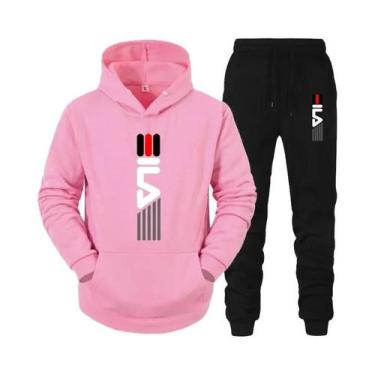 Imagem de Conjunto De Moletom Masculino Com Capuz E Calças De Fleece 2 Peças Cas