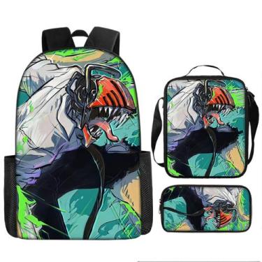 Imagem de Conjunto de mochilas escolares Denjis Powers Cartoon Kids, 3 unidades 