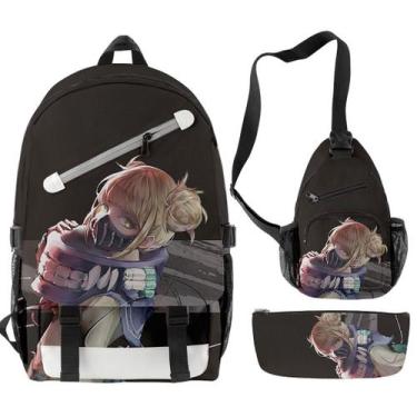 Imagem de Conjunto de mochilas Mys Heros Academias Anime School, bolsa 3D, 3 uni
