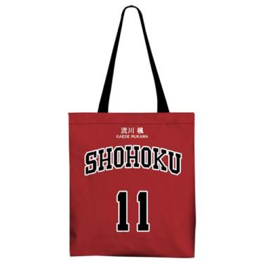 Imagem de Sacola de lona Slams Dunks, presente para fãs de anime Rukawa Kaede - 