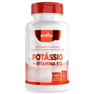 Imagem de Potássio + Vitamina B12 600mg 60 cápsulas - Nutrivale