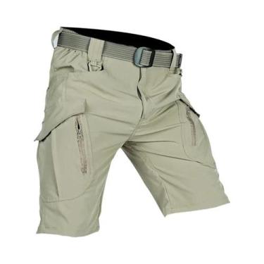 Imagem de Bermudas Cargo Masculinas De Secagem Rápida, Táticas, Com Múltiplos Bo