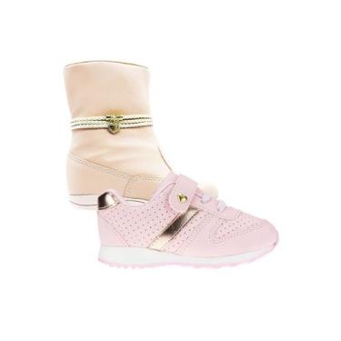Imagem de Bota Coturno e Tênis Feminino Infantil - KIT 2 PARES Tam 20 ao 34 - Sa