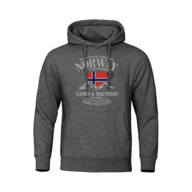 Imagem de Hoodie Casual Oversize Para Homens E Mulheres, Moda De Montanha Norueg