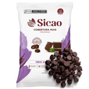 Imagem de Chocolate Em Gotas Meio Amargo 2,05 KG Para Bombom Trufa Sem Glúten Sicao