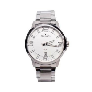 Imagem de Relógio Masculino Technos 2315LBA/1B Aço Esportivo Prata-Masculino