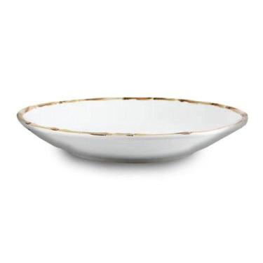 Imagem de Jogo 6 Pratos Fundos Borda De Bambu 24cm 1ª Linha Scalla - CERÂMICA SC