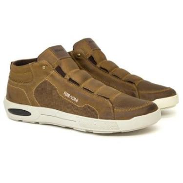 Imagem de Bota Tênis Sapatênis Cano Alto Ferracini 24h Pulse Couro Legítimo Palmilha Macia Calce Fácil 2261-Masculino